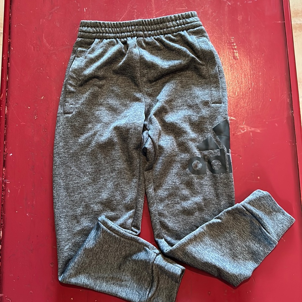 Adidas boys gray sweatpants